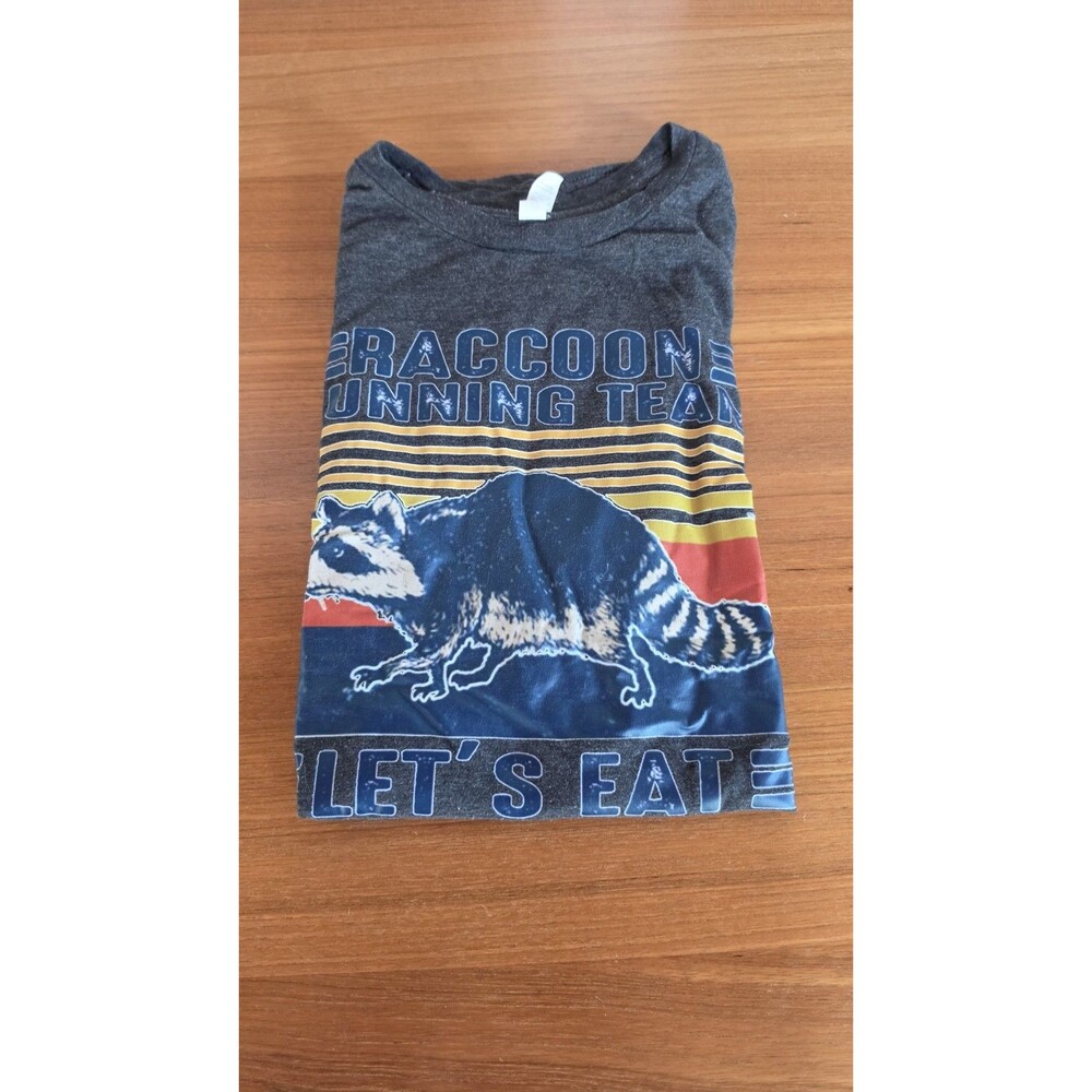Men's T-shirt Racoon Running Team Let's Eat Trash Instead Size 3XL